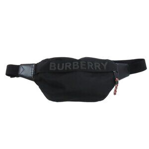 BURBERRY Nylon Body Bag Black Crossbody Purse